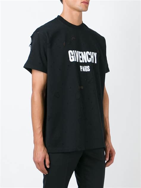 givenchy distressed t shirt mens